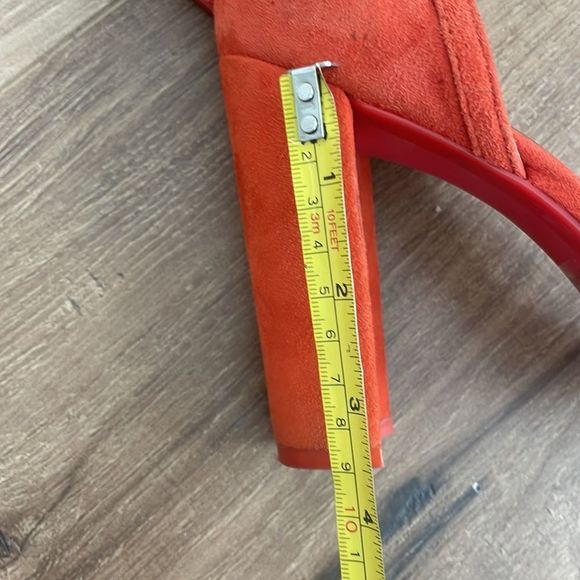 Ted Baker Phanda Orange Suede Block Heels - Picture 7 of 7